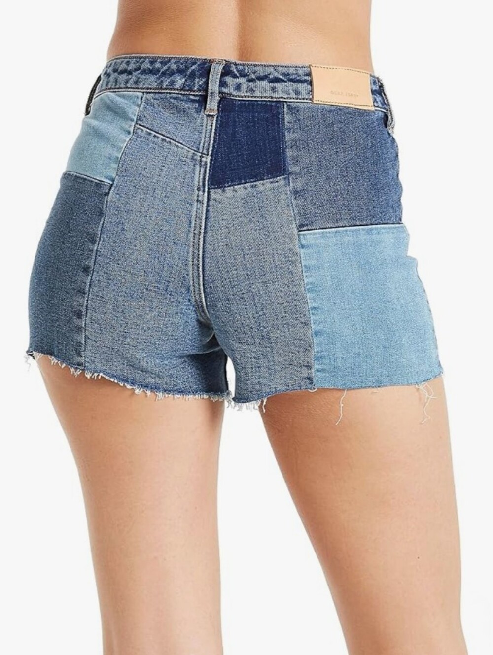 Dear John Iggy Super High Rise Ocean Drive denim shorts Patchwork Size 27